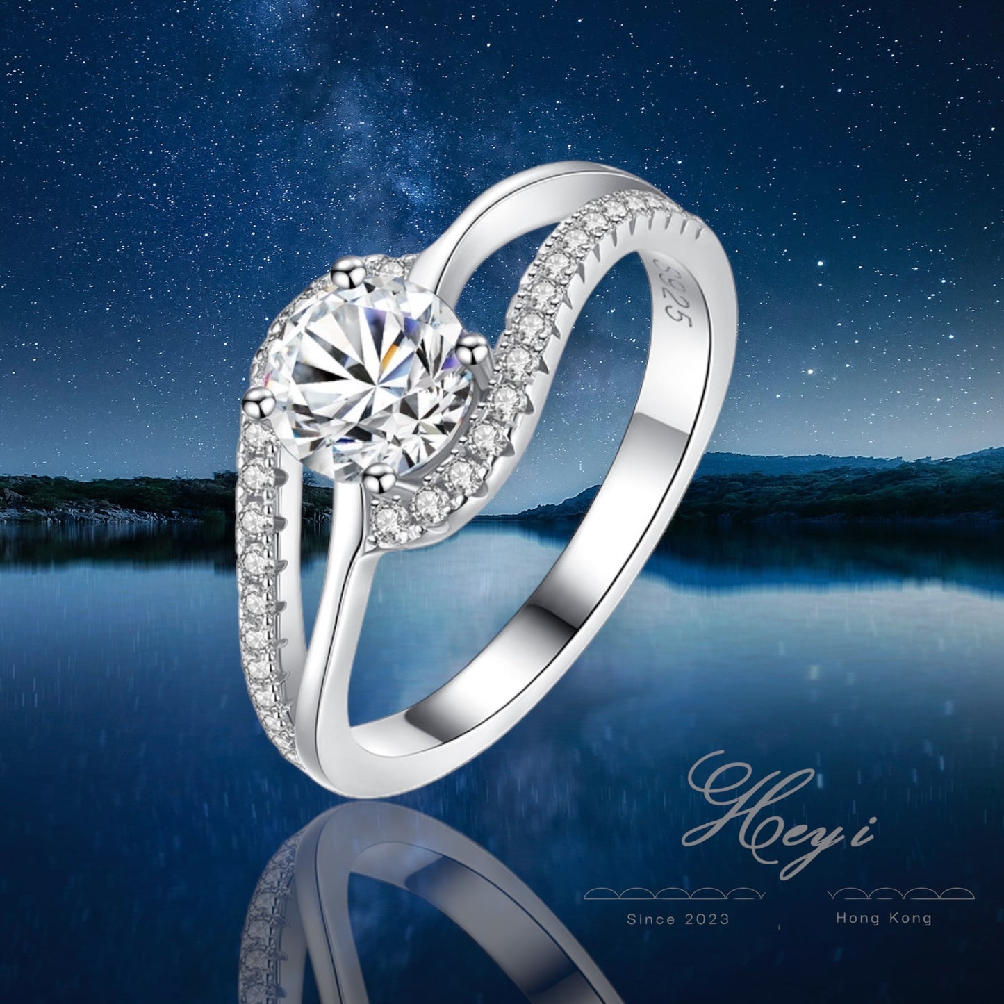 Moissanite Ring 0.8 Carat