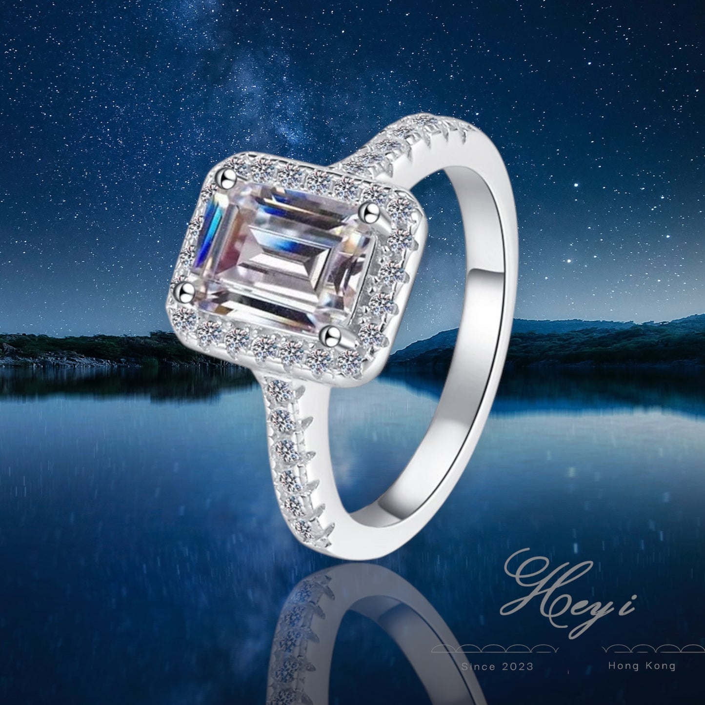 Moissanite Ring 2 Carat