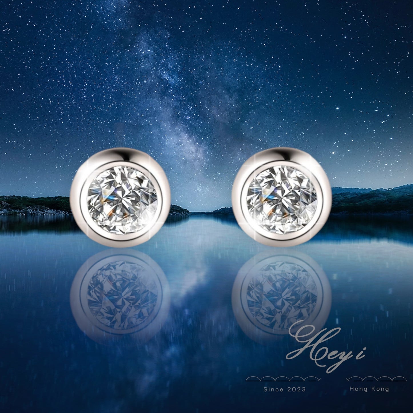 Moissanite Earrings- 0.1 Carat (No Certificate)