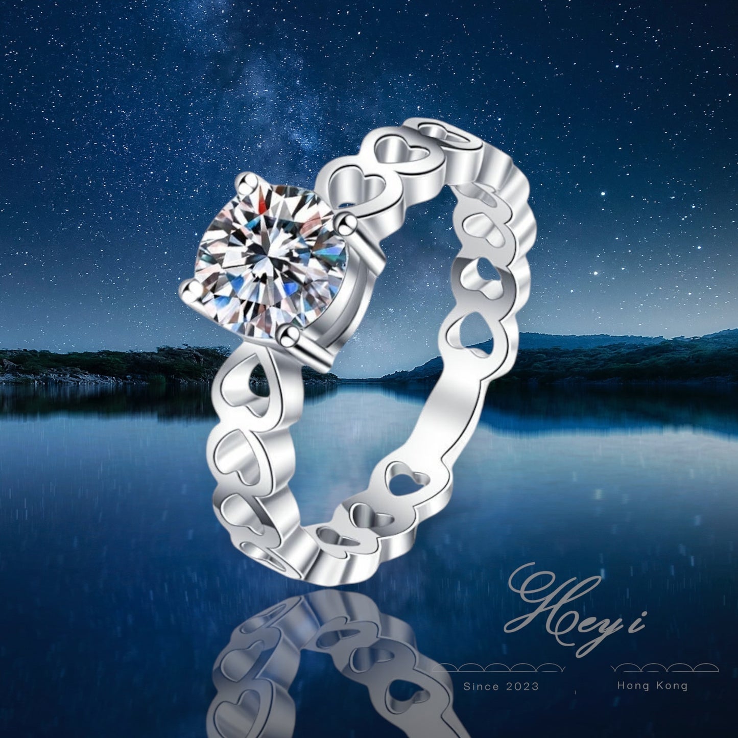 Moissanite Ring 1 Carat