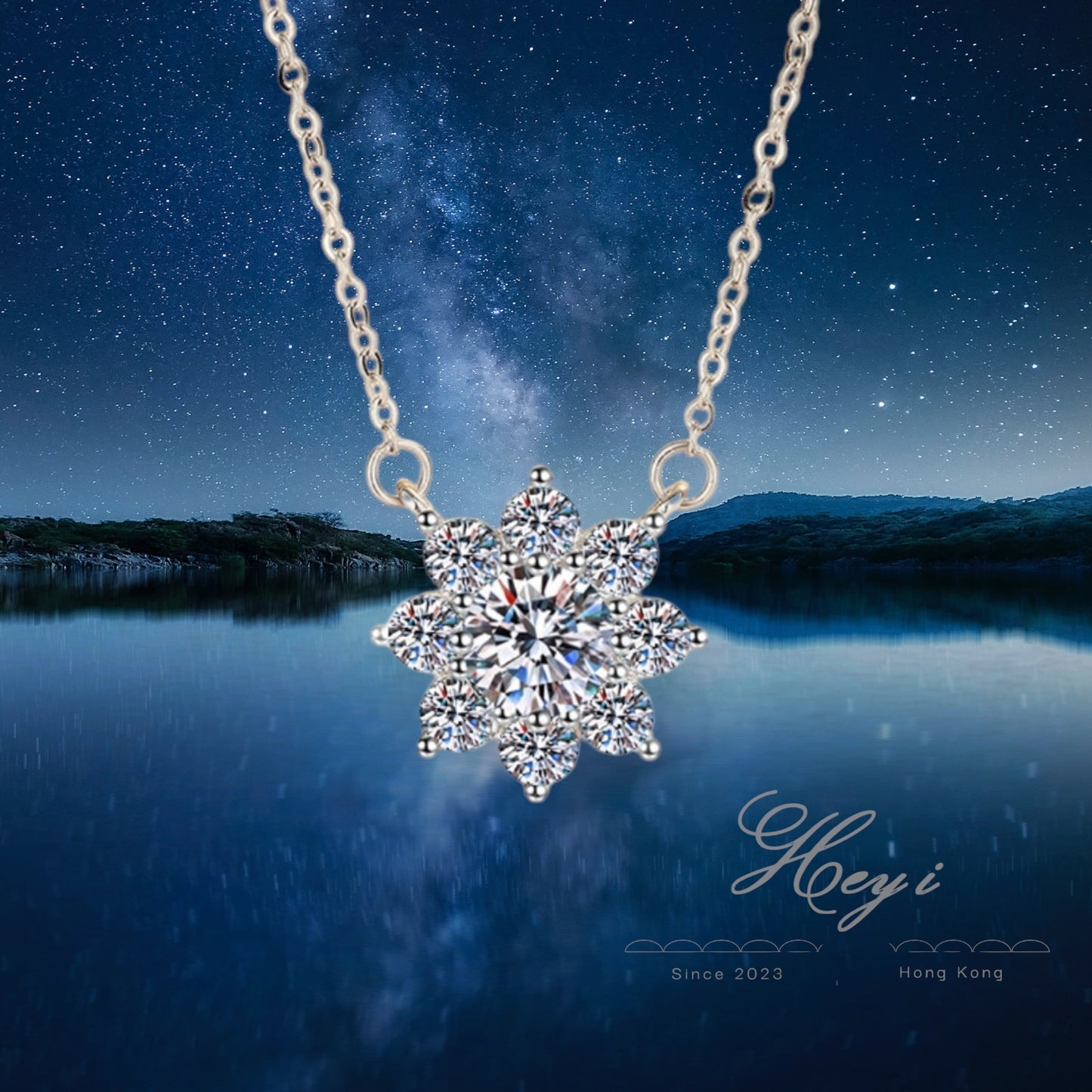 Moissanite Necklace 1 Carat (Eternal StarHK#1)