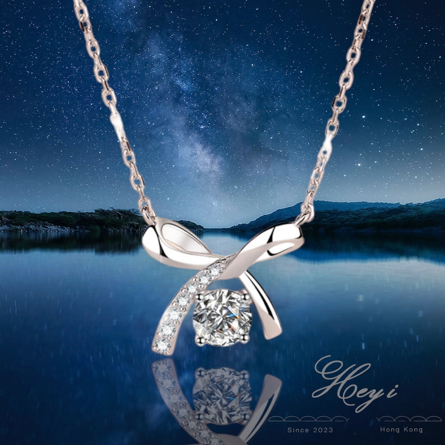 Moissanite Necklace 1 Carat