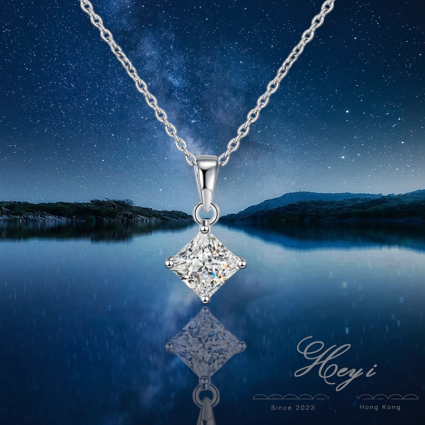 Moissanite Necklace 1 Carat