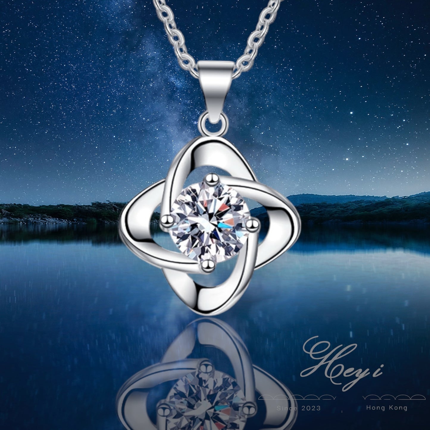 Moissanite Necklace - 1 Carat (FaithHK#12)