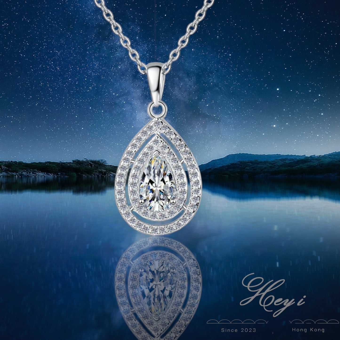 Moissanite Necklace - 1 Carat (FaithHK#78)