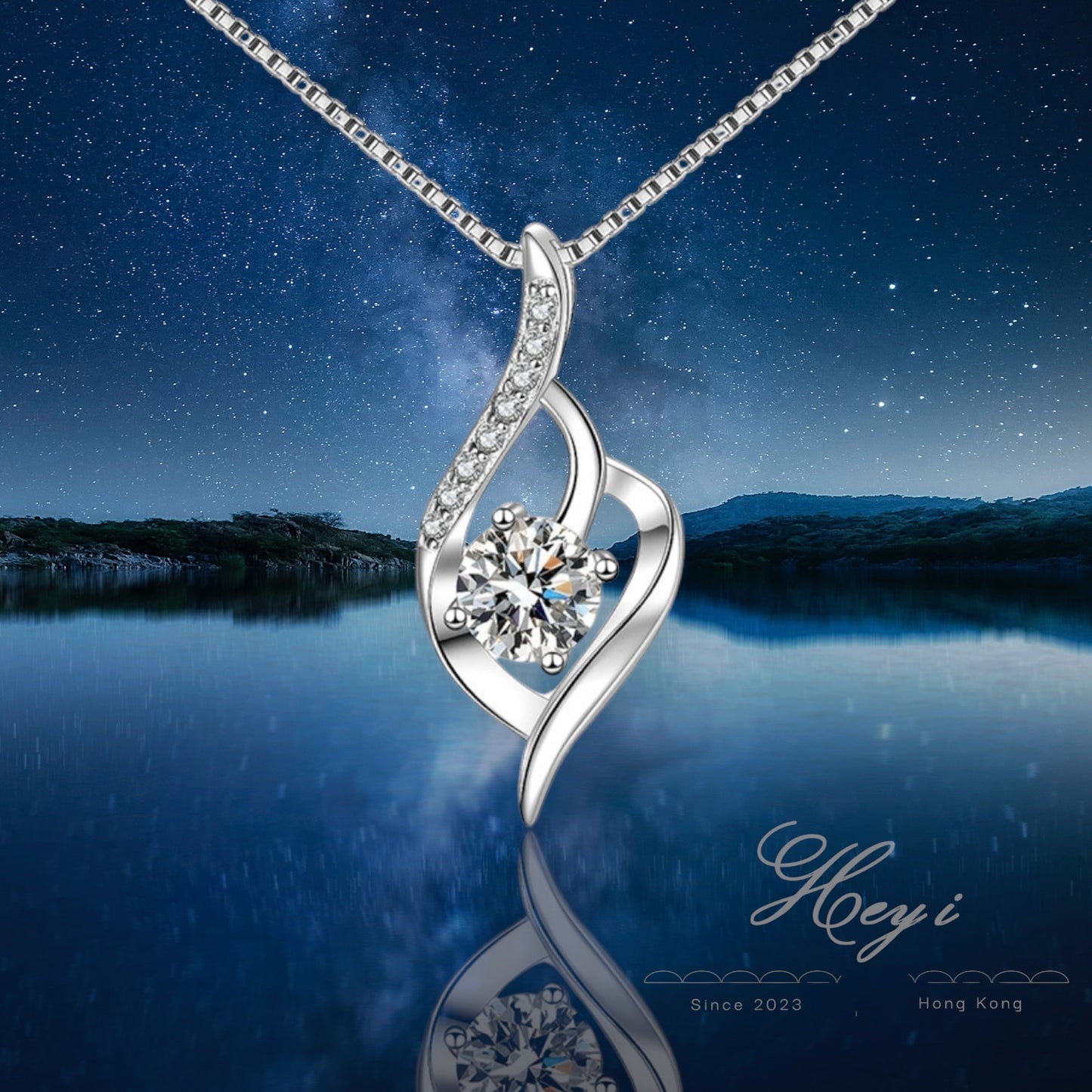Moissanite Necklace 1 Carat