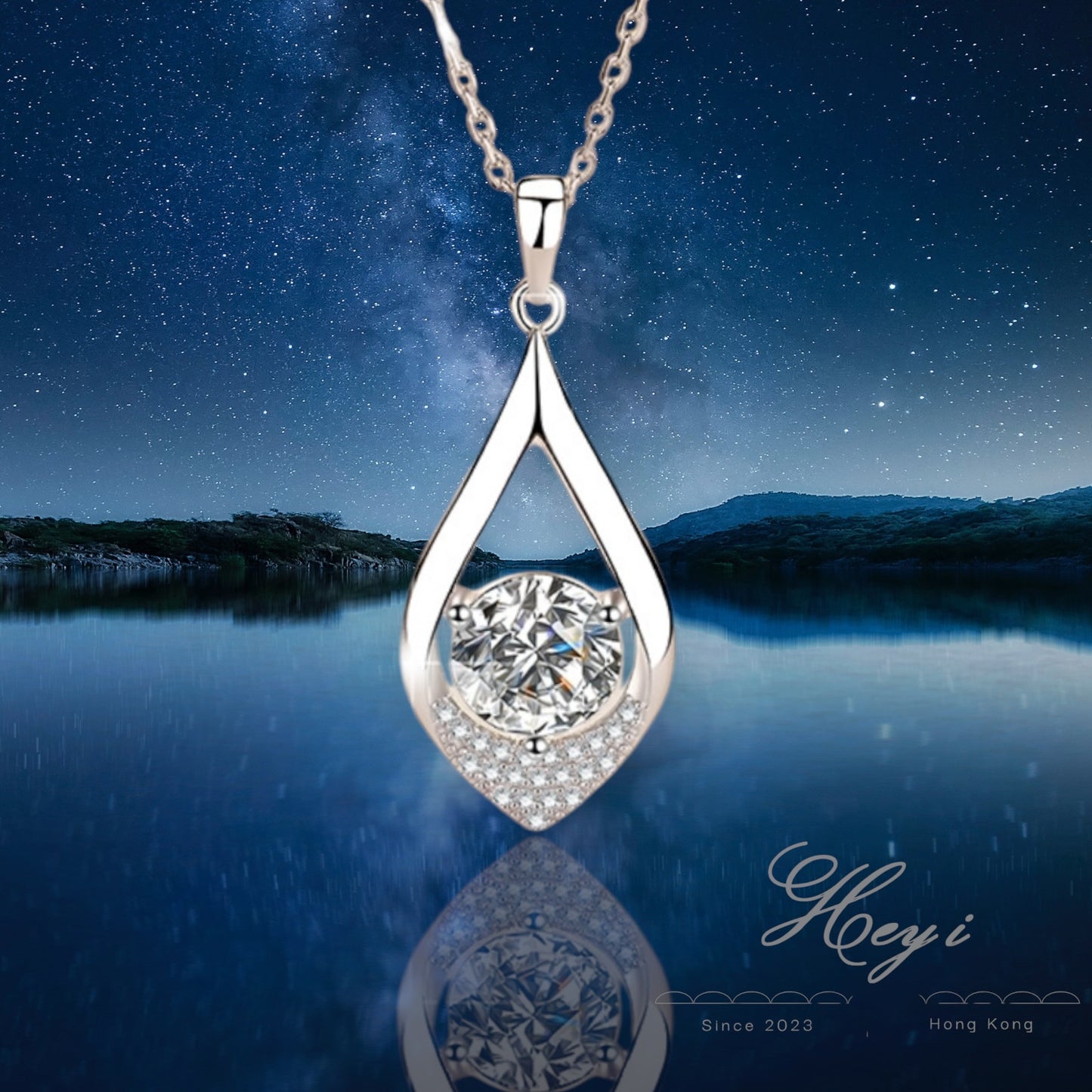 Moissanite Necklace 1 Carat