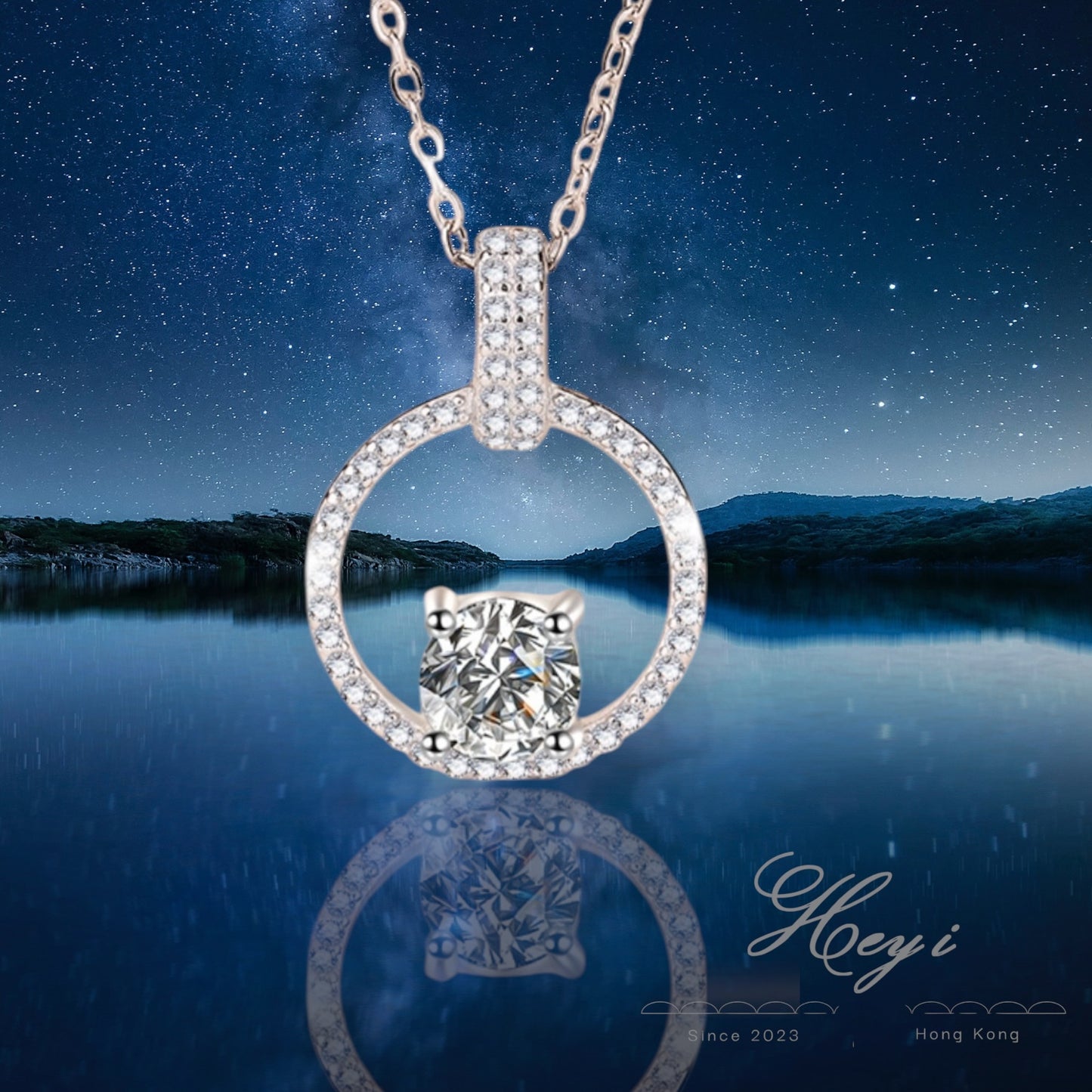 Moissanite Necklace 1 Carat