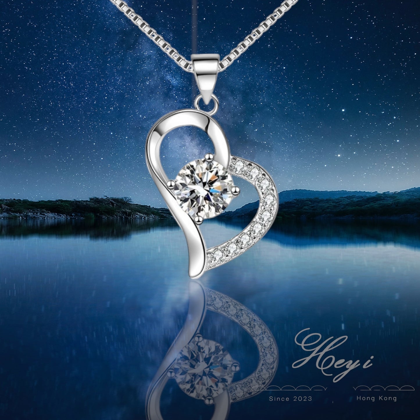 Moissanite Necklace 1 Carat