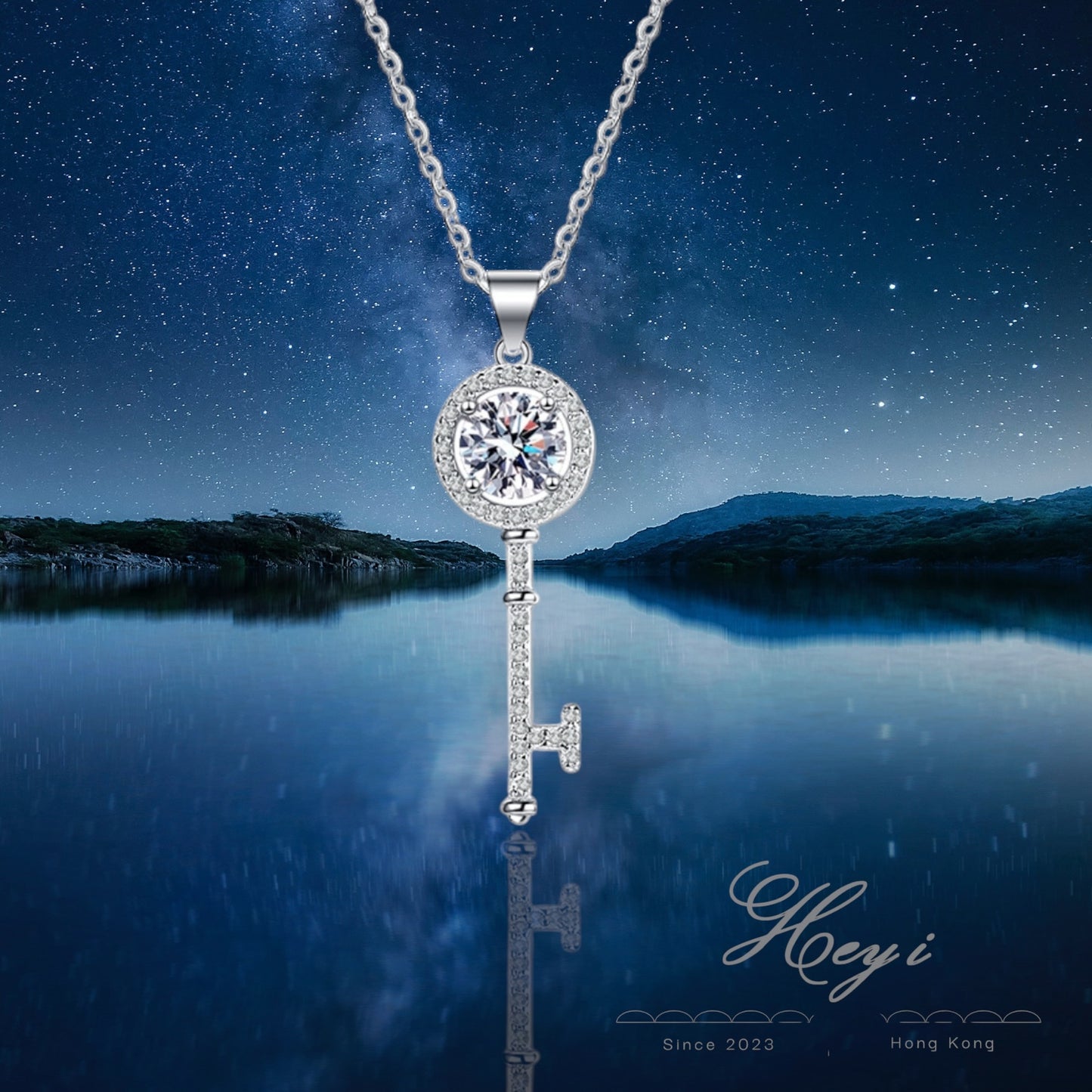 Moissanite Necklace 1 Carat