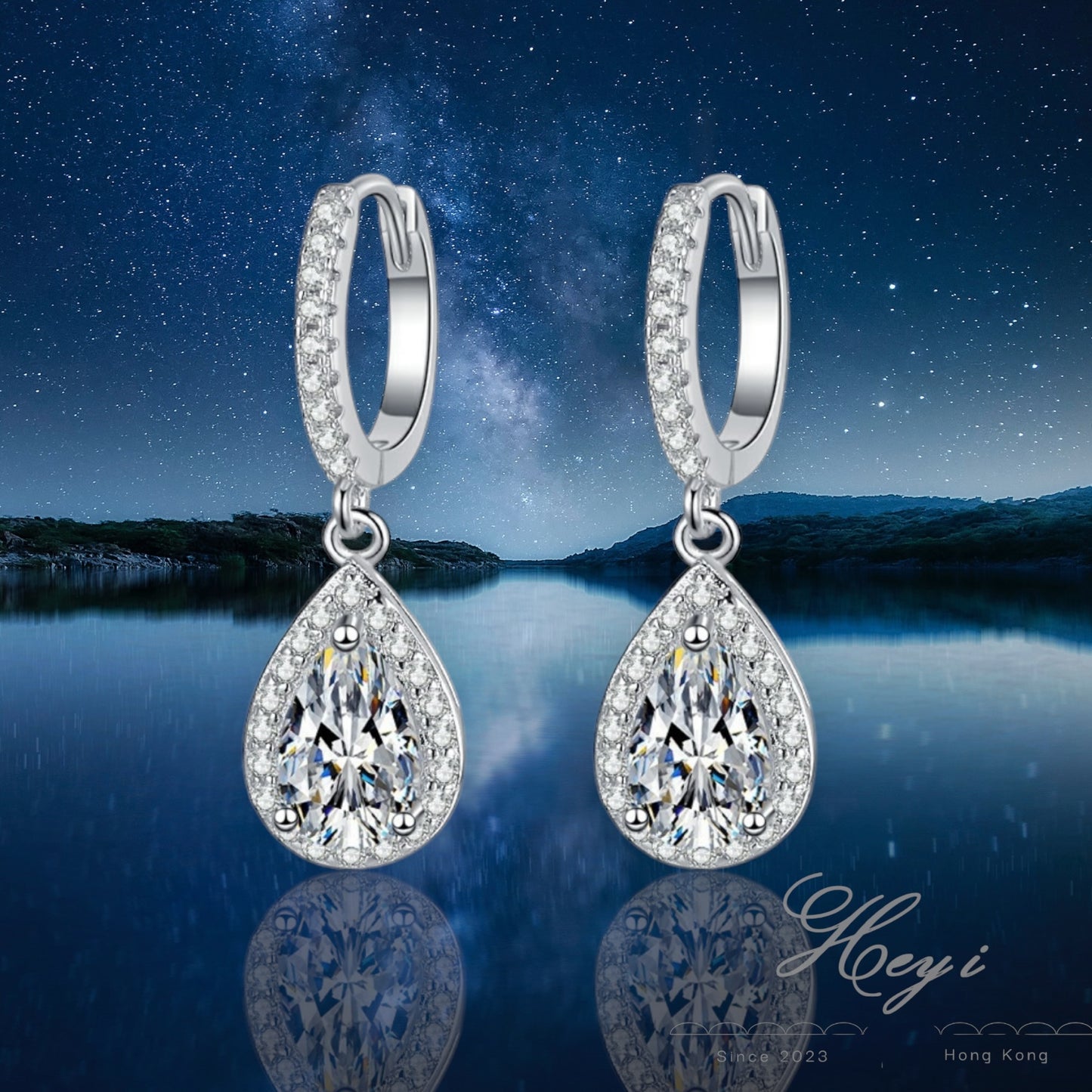 Moissanite Earrings- 1 Carat