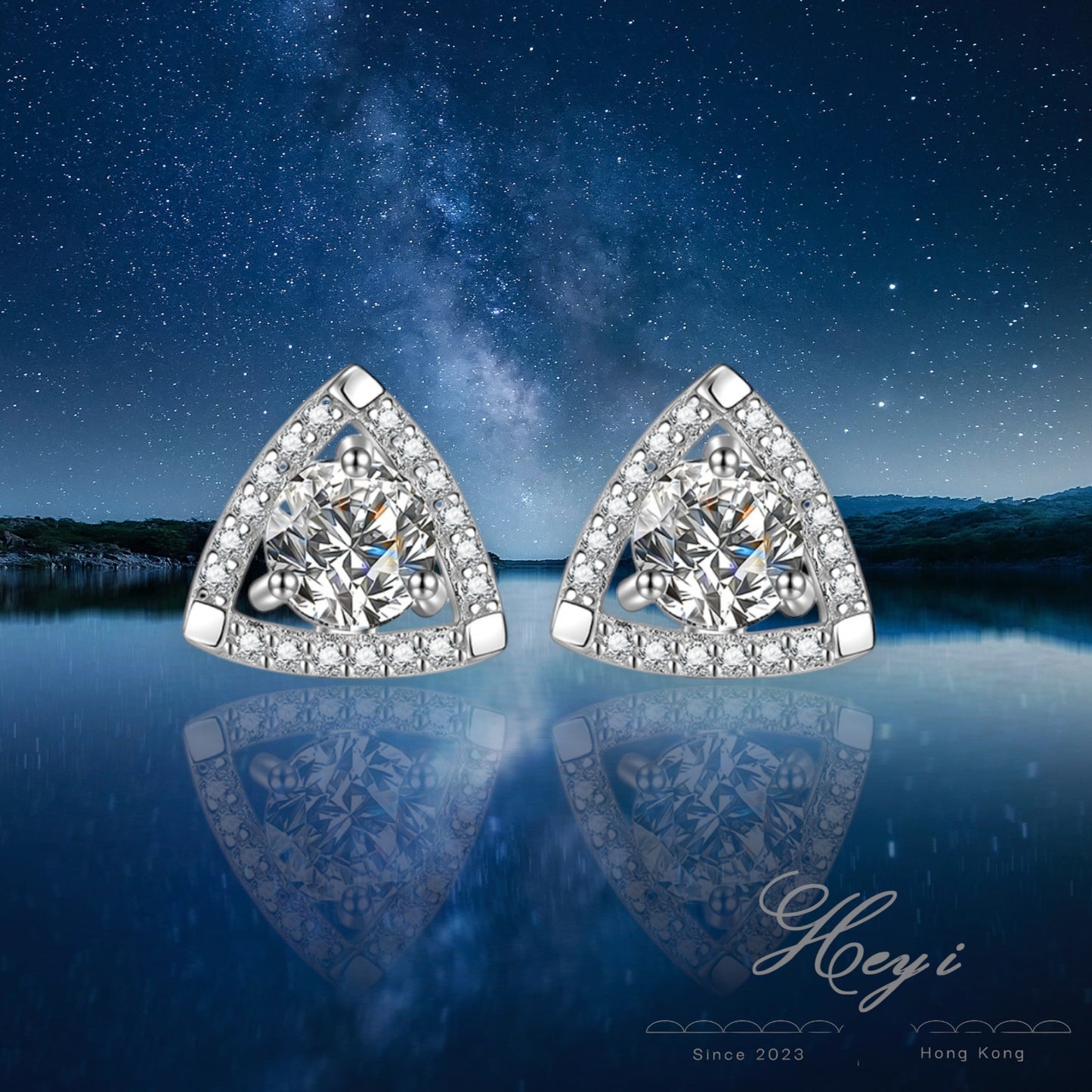 Moissanite Earrings- 0.5 Carat