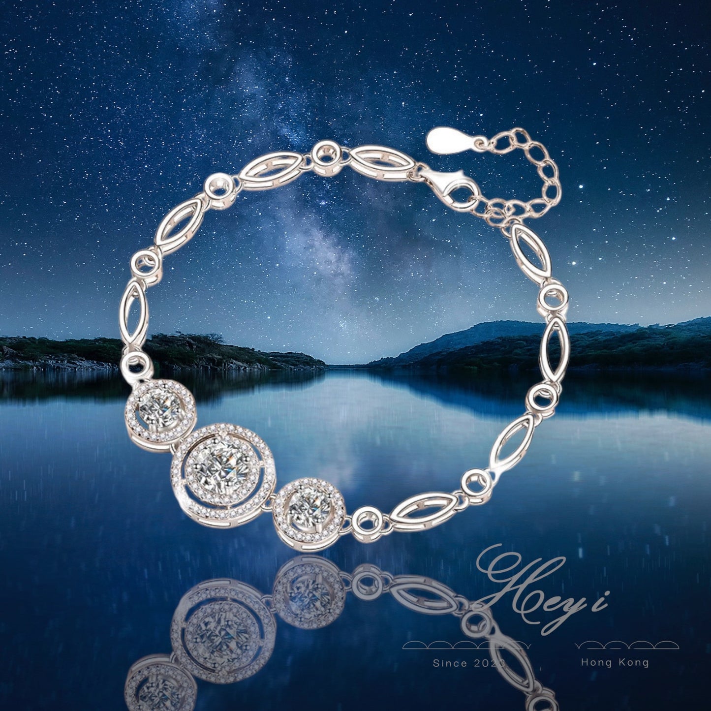 Moissanite Bracelet (0.5+1+0.5) Carat (FaithHK#15)