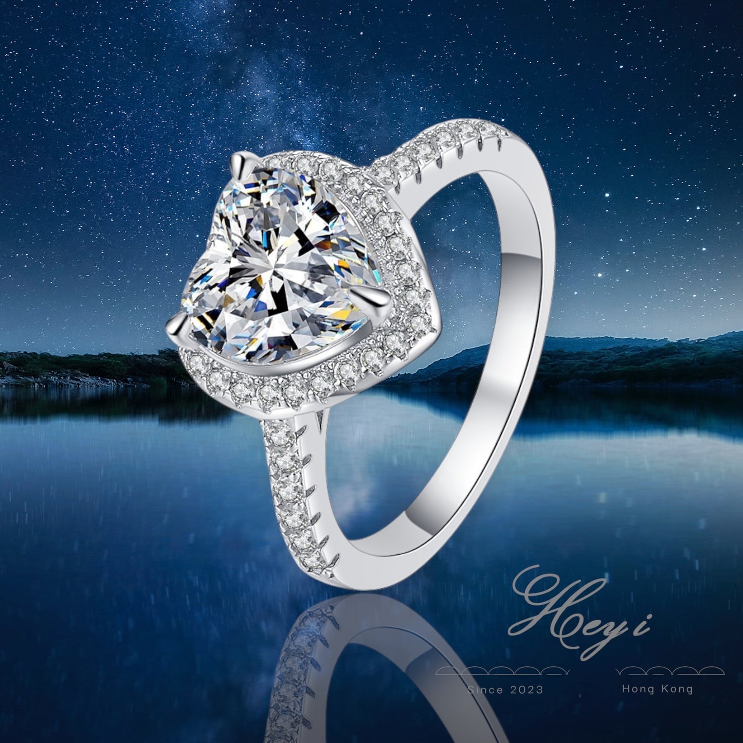 Moissanite Ring 1 & 2 Carat