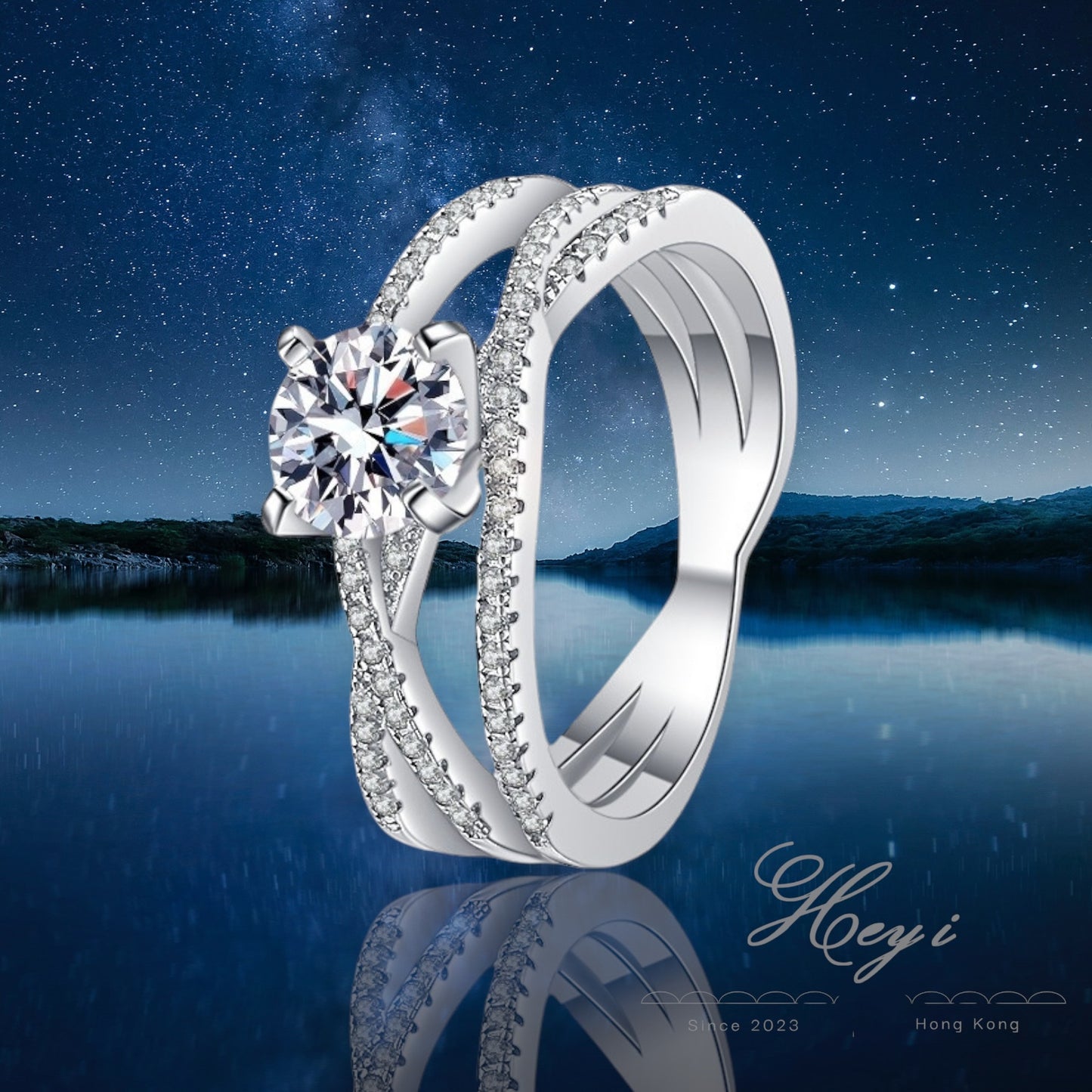 Moissanite Ring 1 Carat