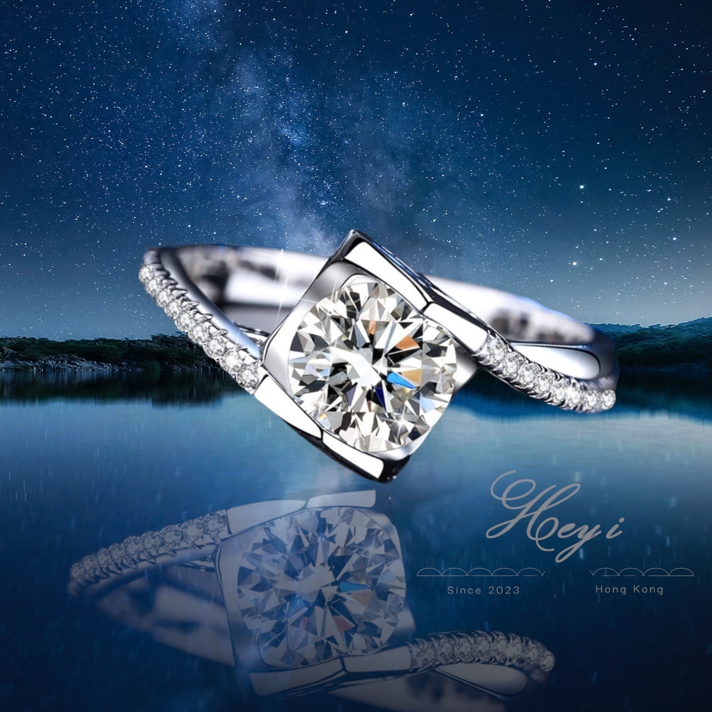Moissanite Ring 1 & 2 Carat