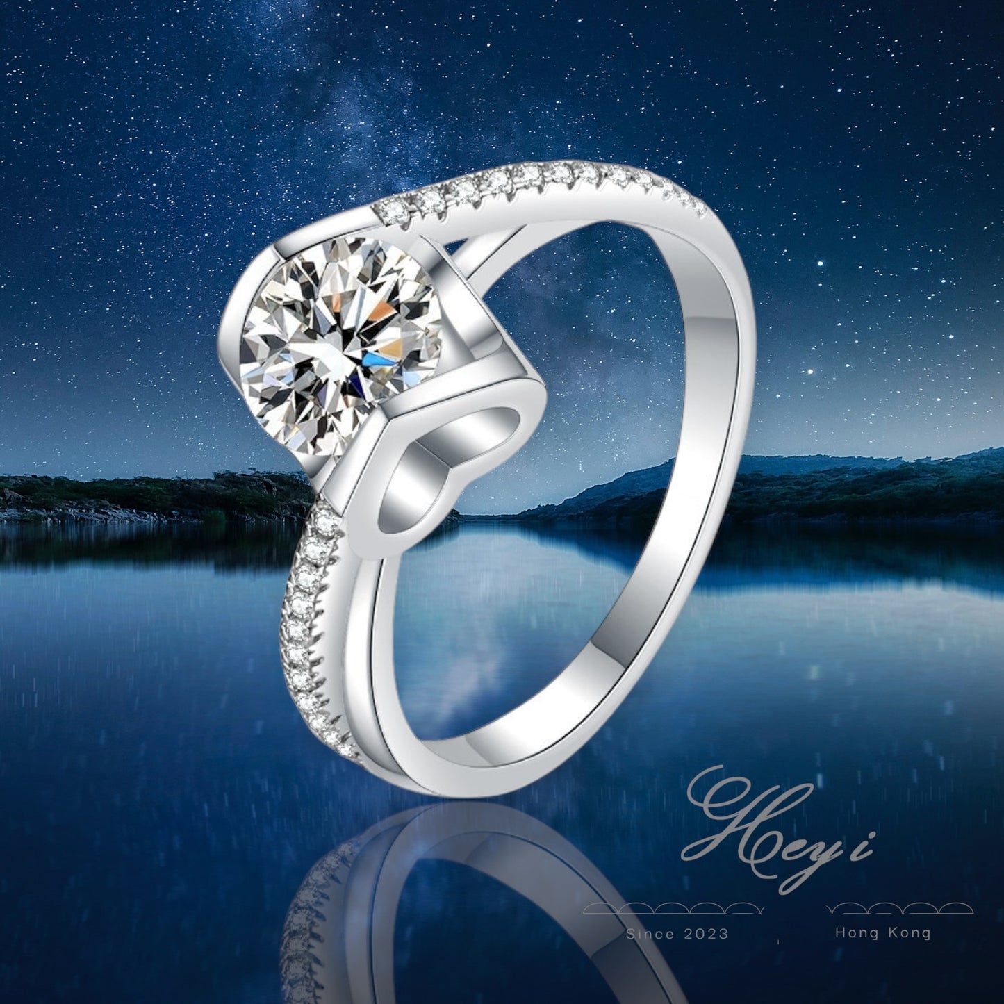 Moissanite Ring 1 & 2 Carat