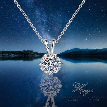 Moissanite Necklace - 1 , 2 & 3  Carat (FaithHK#74)